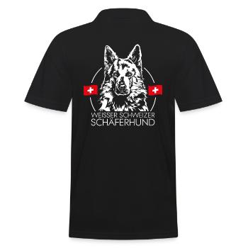 CHIEN DE BERGER SUISSE BLANC Chien Wilsigns - Polo Homme - noir - Dos - Kai (181cm)