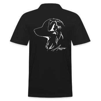 AUSSIE Australian Shepherd Hunde Hütehund Wilsigns - Männer Poloshirt - Schwarz - Hinten - Kai (181cm)