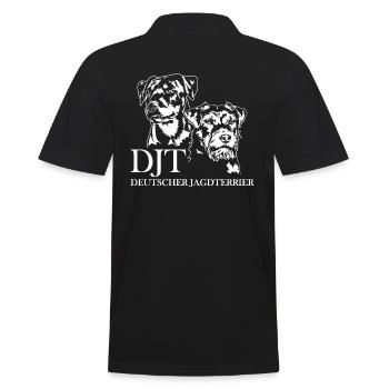 German Hunting Terrier Hunting Dogs Portrait Wilsigns - Men's Polo Shirt - black - Back - Kai (181cm)