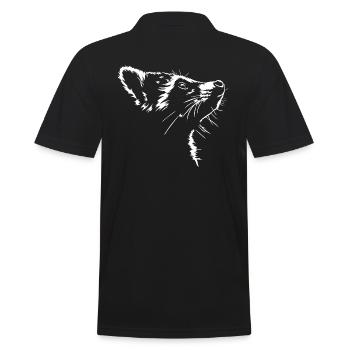 Waschbär Tier Wildtier Waschbären Wilsigns - Männer Poloshirt - Schwarz - Hinten - Kai (181cm)