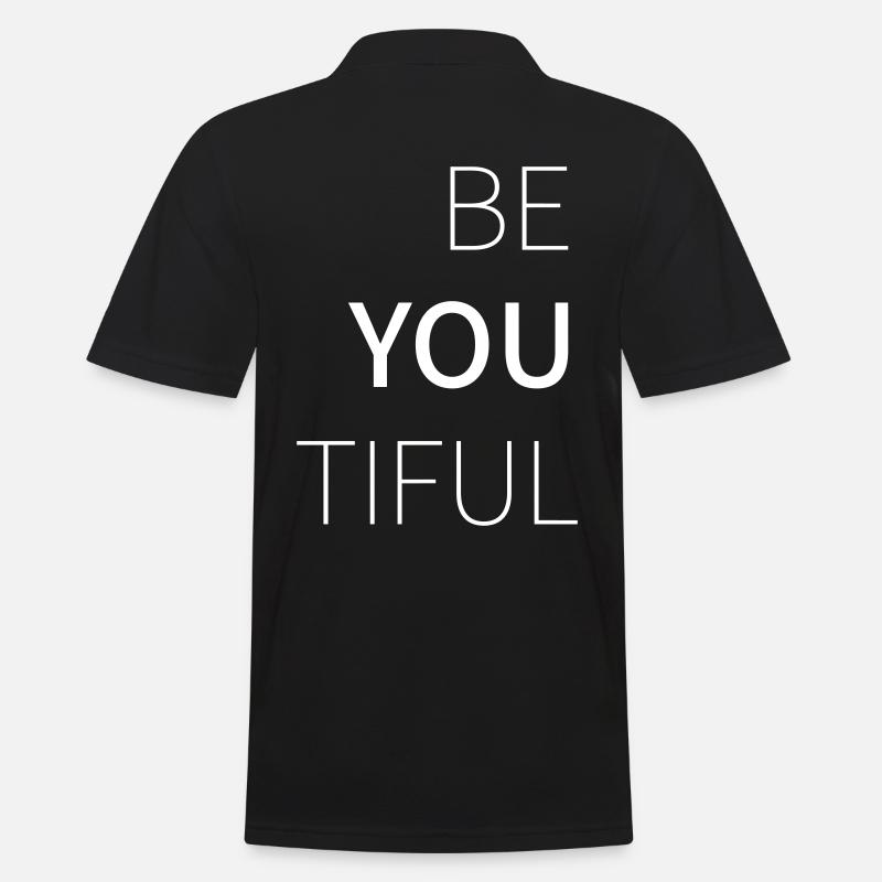 Be You Tiful Beautiful - Männer Poloshirt - Schwarz