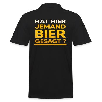 Bier Bierologe Männertag - Männer Poloshirt - Schwarz - Hinten - Kai (181cm)