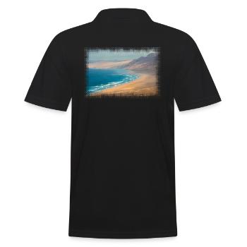 Vue de Playa de Cofete à Fuerteventura - Polo Homme - noir - Dos - Kai (181cm)
