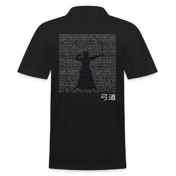 kyudo kyudomeister japanische bogenkunst Hankyu - Männer Poloshirt - Schwarz - Hinten - Kai (181cm)