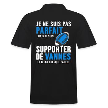 supporter rugby stade Vannes club humour rugby RCV - Polo Homme - noir - Dos - Kai (181cm)