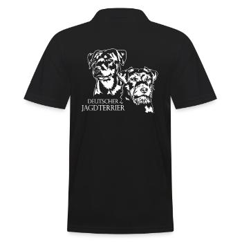 Chiens de chasse Terrier allemand Portrait Wilsigns - Polo Homme - noir - Dos - Kai (181cm)