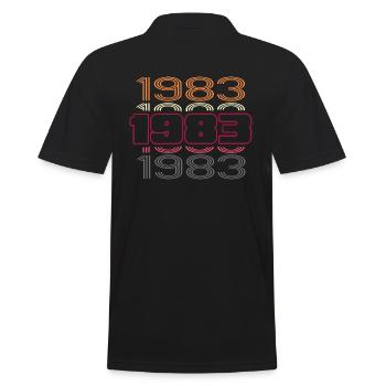 1983 anniversaire meilleure soirée disco rétro - Polo Homme - noir - Dos - Kai (181cm)