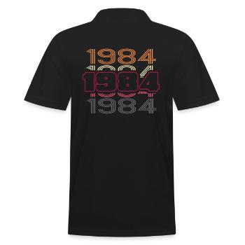 1984 anniversaire meilleure soirée disco rétro - Polo Homme - noir - Dos - Kai (181cm)
