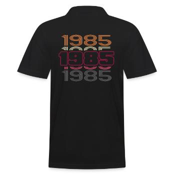 1985 Anniversaire Meilleure Soirée Disco Rétro - Polo Homme - noir - Dos - Kai (181cm)