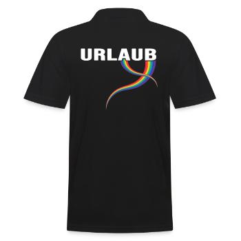 Urlaub Regenbogen Reiseziel - Männer Poloshirt - Schwarz - Hinten - Kai (181cm)