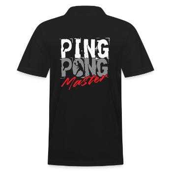Table tennis table tennis racket table tennis player - Men's Polo Shirt - black - Back - Kai (181cm)