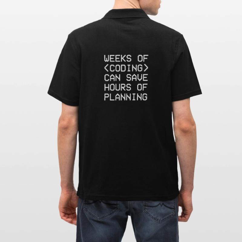 Weeks Coding Save Hours Planning Admin Männer Poloshirt