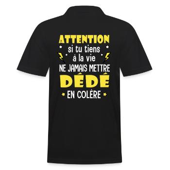 André humour prénom andré tshirt personnalisé dédé - Polo Homme - noir - Dos - Kai (181cm)