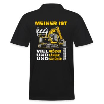 Bagger Baggerschaufel Baggerfahrer Baustelle - Männer Poloshirt - Schwarz - Hinten - Kai (181cm)