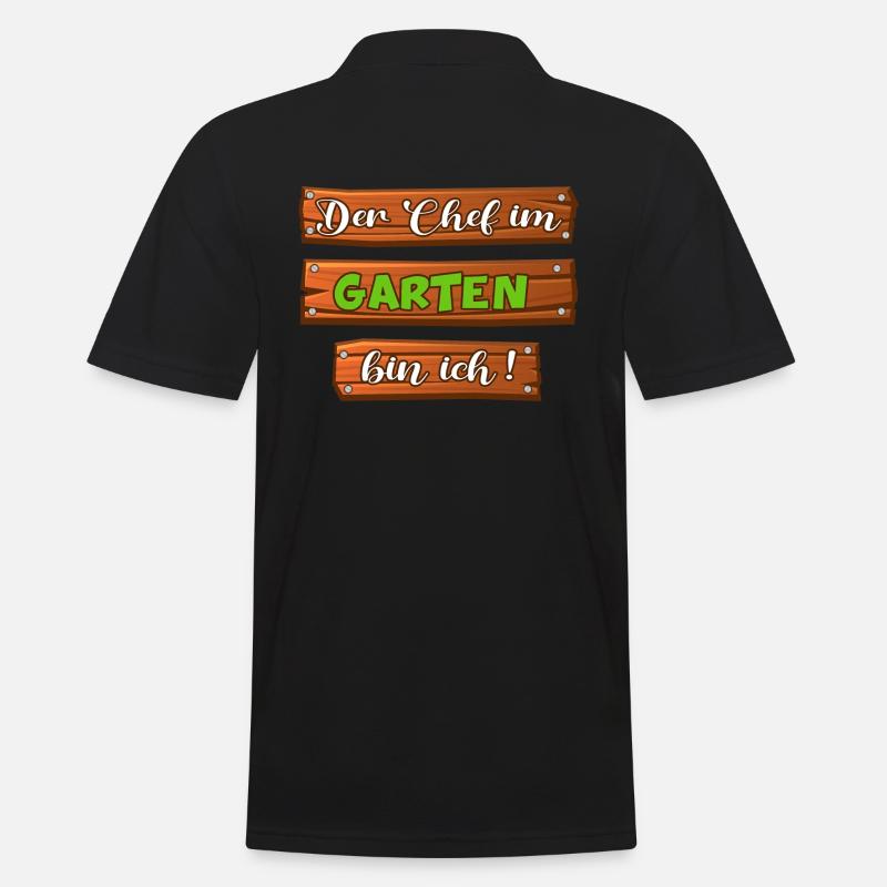 Garten Gartenchef Gartenregeln - Männer Poloshirt - Schwarz