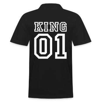 King 01, amour de couple, amoureux, relation, amour - Polo Homme - noir - Dos - Kai (181cm)