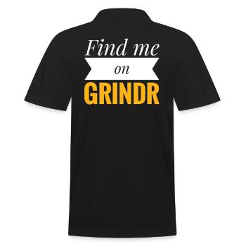 Trouve moi sur Grindr - Polo Homme - noir - Dos - Kai (181cm)
