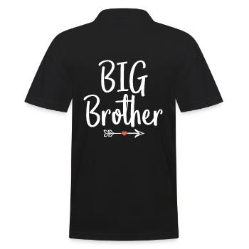 großer bruder großer bruder geschenk - Männer Poloshirt - Schwarz - Hinten - Kai (181cm)