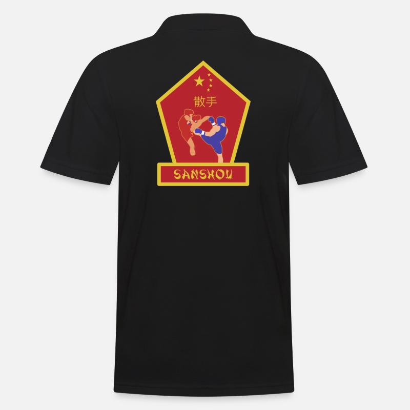 Sanda Sanshou - Männer Poloshirt - Schwarz