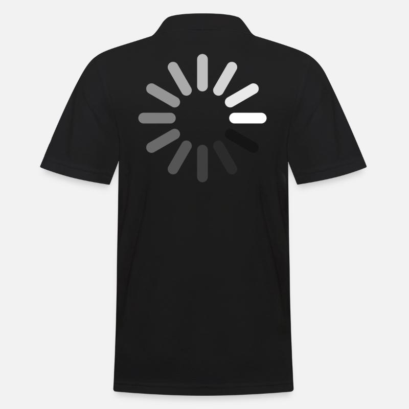 Loading Icon (Negative) - Men's Polo Shirt - black