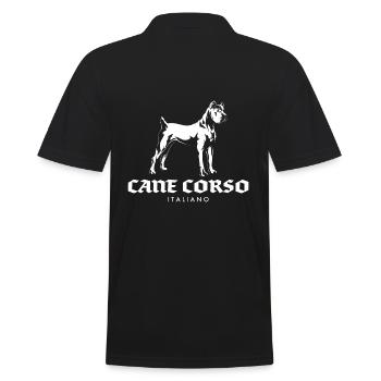 Cane Corso Italiano - Männer Poloshirt - Schwarz - Hinten - Kai (181cm)
