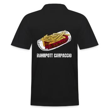 Ruhrpott Carpaccio Bratwurst Fan BBQ - Männer Poloshirt - Schwarz - Hinten - Kai (181cm)