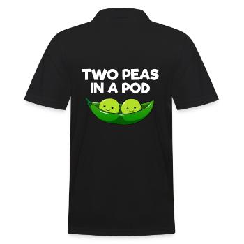 Two peas in a pod Paare Eltern Zwillinge Freunde - Männer Poloshirt - Schwarz - Hinten - Kai (181cm)