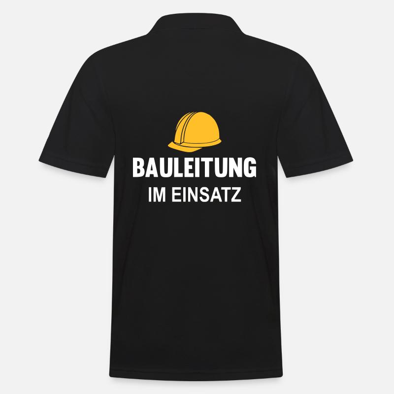Bauleitung im Einsatz - Männer Poloshirt - Schwarz
