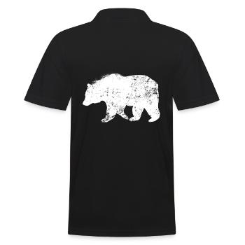 bear - Men's Polo Shirt - black - Back - Kai (181cm)