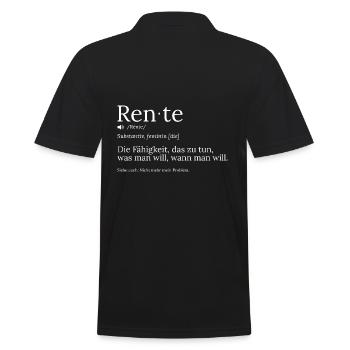 Rente Die Fähigkeit das zu tun was man will - Männer Poloshirt - Schwarz - Hinten - Kai (181cm)