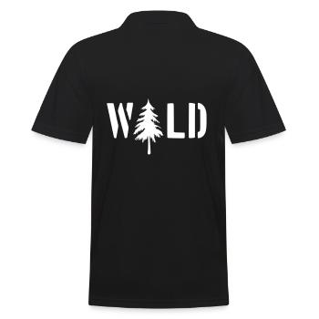 Forêt avec ses arbres - Polo Homme - noir - Dos - Kai (181cm)