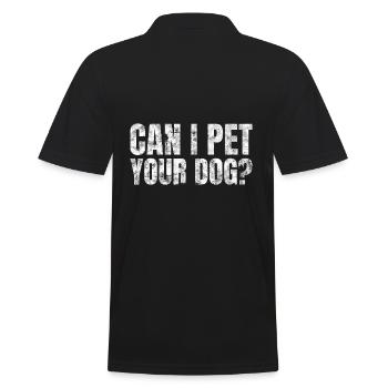 Puis-je caresser votre chien Amoureux des chiens - Polo Homme - noir - Dos - Kai (181cm)