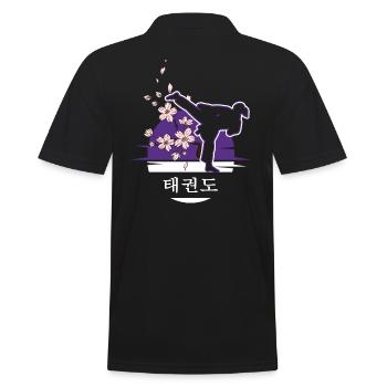 Tout Combat Girl Taekwondo Girl TKD Tae-Kwon-Do - Polo Homme - noir - Dos - Kai (181cm)