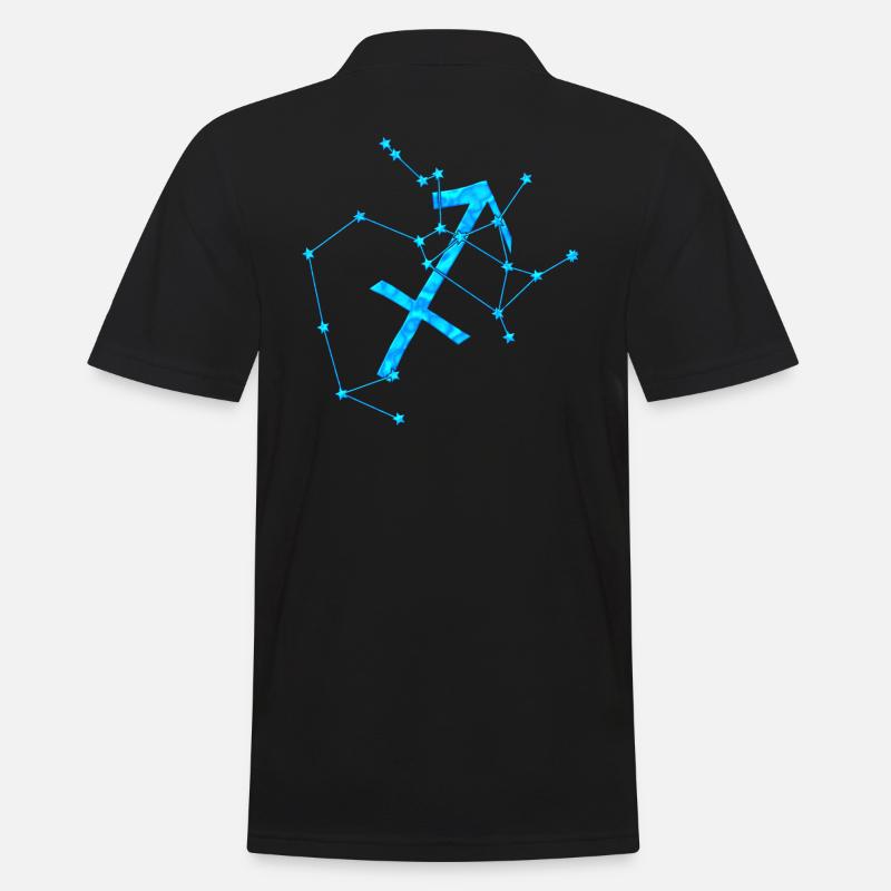 Sternzeichen Schütze - Männer Poloshirt - Schwarz
