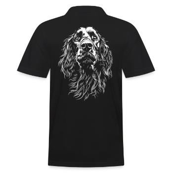 Irish Setter Portrait Dogs Dog Hunting Dogs - Men's Polo Shirt - black - Back - Kai (181cm)