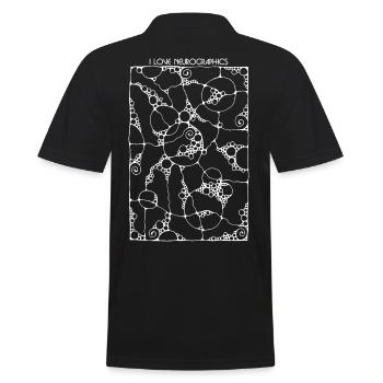 Neuro Art - I LOVE NEUROGRAPHICS 2 - Men's Polo Shirt - black - Back - Kai (181cm)