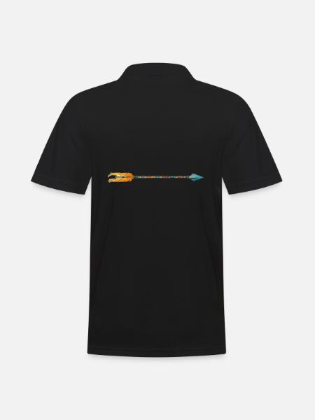 Akvarell pil Boho symbol skydd - Pikétröja herr - svart