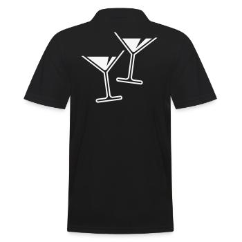 XSommerliche Grüße (White) - Men's Polo Shirt - black - Back - Kai (181cm)