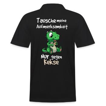 Kleines Krokodil Spruch Design - Männer Poloshirt - Schwarz - Hinten - Kai (181cm)