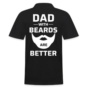 Dad with beards are amazing. - Men's Polo Shirt - black - Back - Kai (181cm)