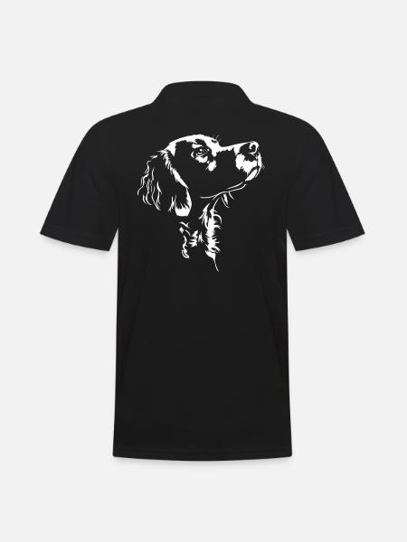 Epagneul Breton Silhouette Chiens Chien Wilsigns - Polo Homme - noir