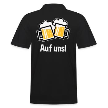 XAufuns! – 2 Bayrische Originale (3) - Männer Poloshirt - Schwarz - Hinten - Kai (181cm)