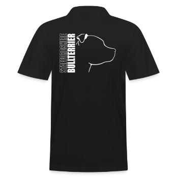 STAFFORDSHIRE BULLTERRIER PROFILE Wilsigns - Men's Polo Shirt - black - Back - Kai (181cm)