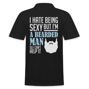 A Bearded man - Men's Polo Shirt - black - Back - Kai (181cm)