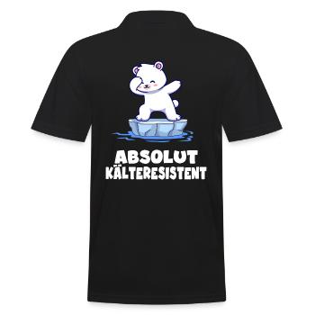 eisbader kälteresistenter eisbär geht eisbaden - Männer Poloshirt - Schwarz - Hinten - Kai (181cm)