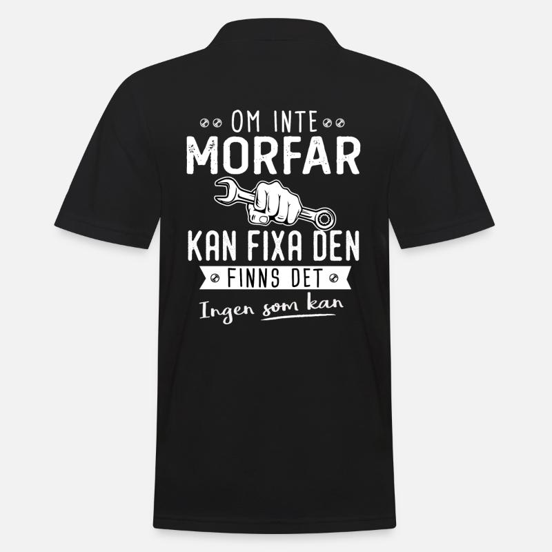 Om Inte Morfar Kan Fixa Den Ingen Som Kan - Pikétröja herr - svart