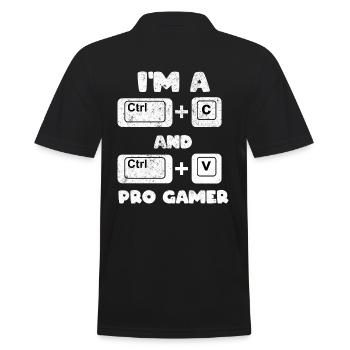 Lustiger Programmierer Web-Entwickler - Männer Poloshirt - Schwarz - Hinten - Kai (181cm)