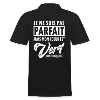 Stéphanois football st étienne supporter vert fier - Polo Homme - noir - Dos - Kai (181cm)