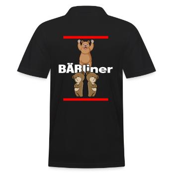 Berlin Capital Berliner-Bär Bärliner - Men's Polo Shirt - black - Back - Kai (181cm)