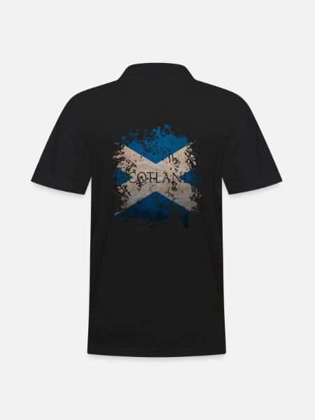 SCOTLAND Flag Schottland Fahne Flagge Vaterland - Männer Poloshirt - Schwarz